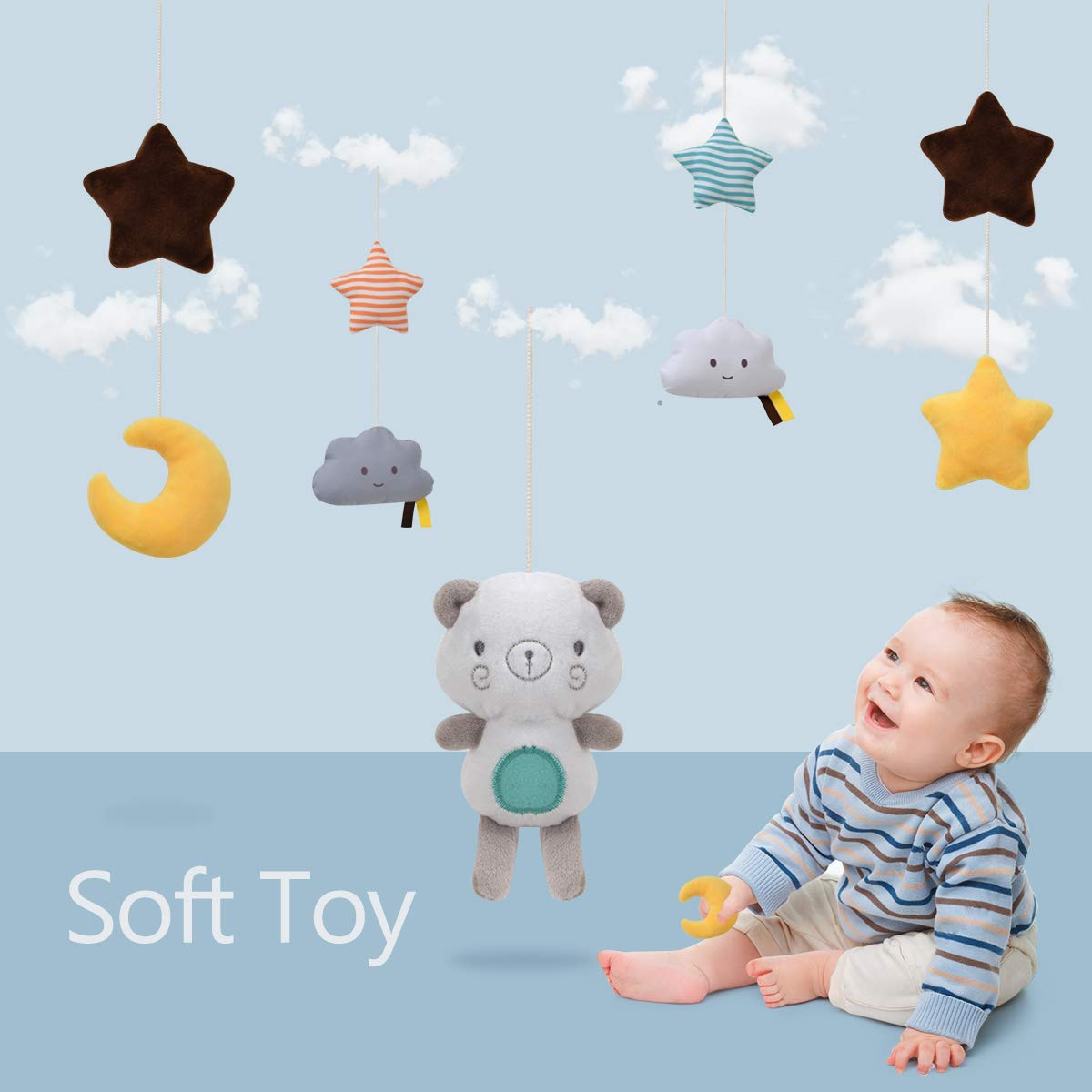 Baby Crib Mobiles Rattles Musi - огляд і ціна Baby Rattle Toy Set