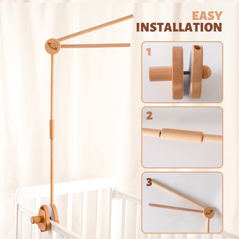 Baby Wooden Bed Bell Bracket M - огляд і ціна Baby Rattle Toy Set