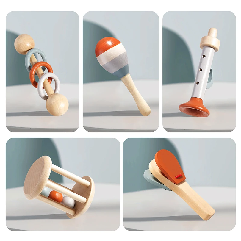 5Pcs Baby Musical Instruments  - огляд і ціна Baby Rattle Toy Set
